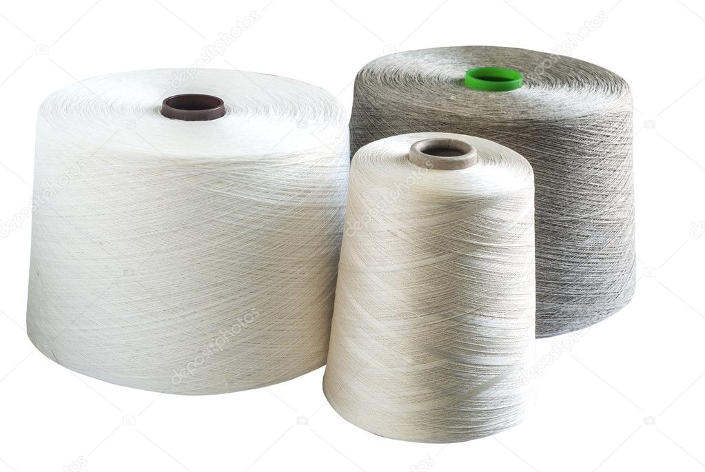 Linen and silk yarn bobbins Stock Photo by ©varbenov1 36475725