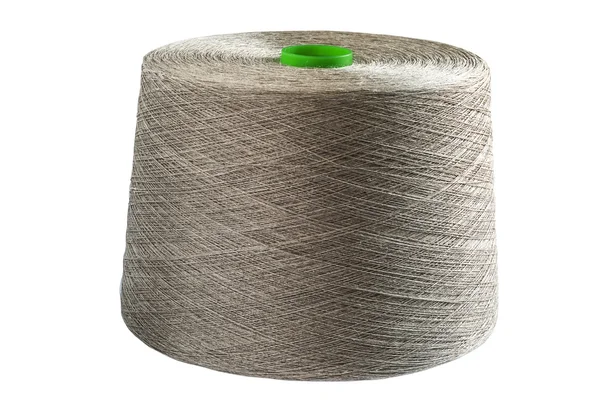 Linen natural yarn bobbin — Stock Photo, Image