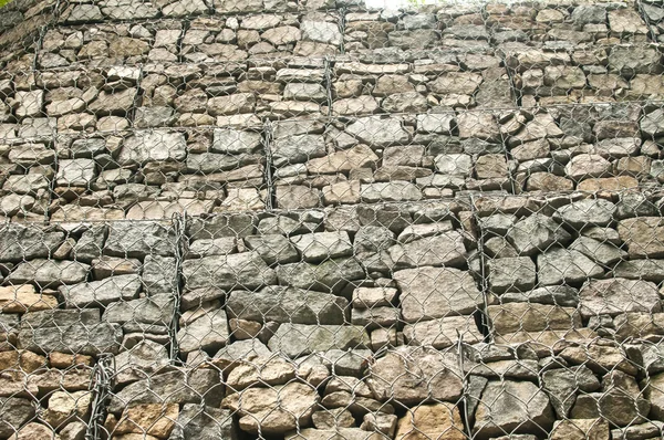 Gabion baskets filled with stones — Stock Photo, Image