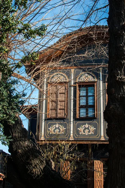 Oude Bulgaarse Traditionele Huis Close Zonnige Dag — Stockfoto