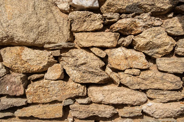 Сухая Каменная Стена Крупным Планом Качестве Фона — стоковое фото