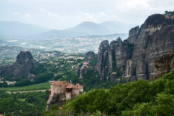 Landscape Giant Steep Rocks Area Meteora Greece — Stock Photo, Image