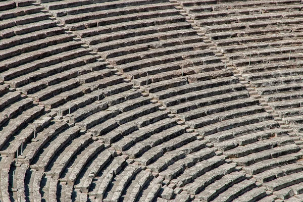 Asientos Piedra Antiguo Teatro Griego Día Soleado — Foto de Stock