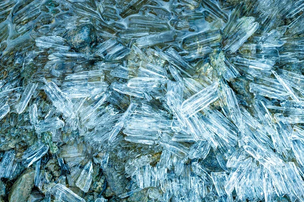 Background Pieces Ice Old Spring Ice Shore Reservoir Ice Shards — Stock Photo, Image