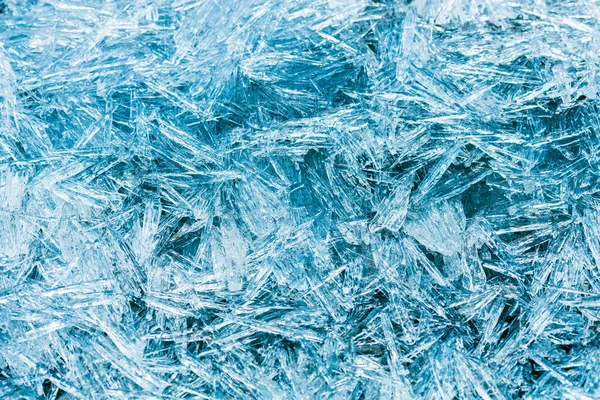 Natural Background Ice Needles Toned Image Blue Ice Spring — Stock Photo, Image