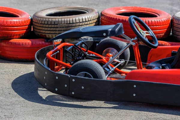 Kart Rental Race Track Empty Racing Car Fun Wheels — Stockfoto