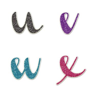 Sana küçük harf glitter script x