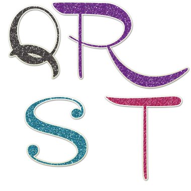 q t büyük glitter komut dosyası için