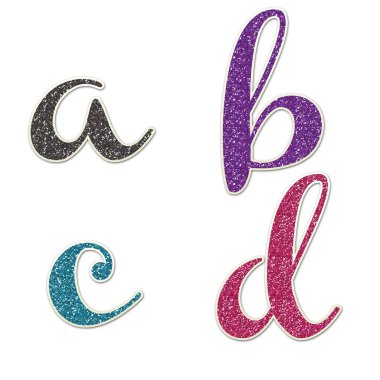 bir d harfi glitter komut dosyası için