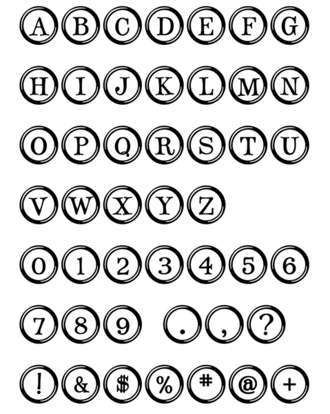 Black Type Writer Alphabet — Stock Fotó