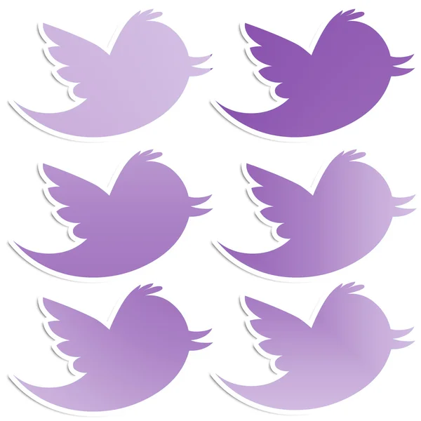 Purple Gradient Birds — 스톡 사진