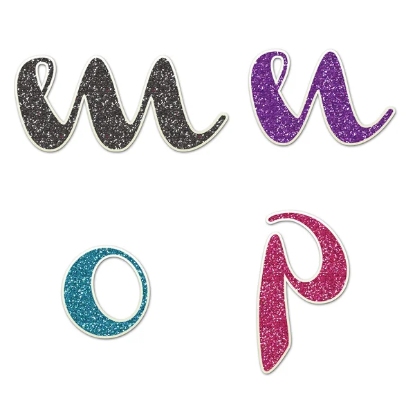 M a p Script Glitter minúsculo — Fotografia de Stock