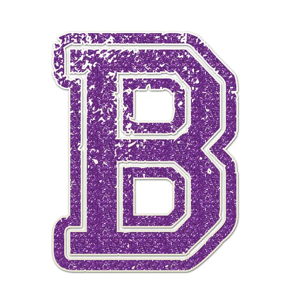 B in glitter college — Foto Stock