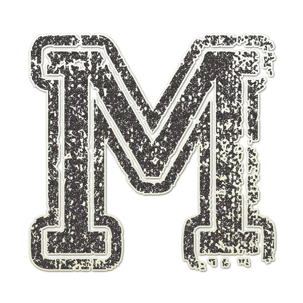M in College Glitter — Stock Photo, Image