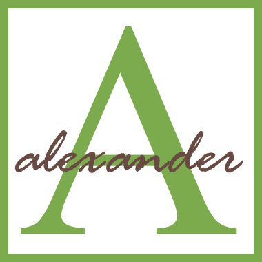 Alexander adı monogram