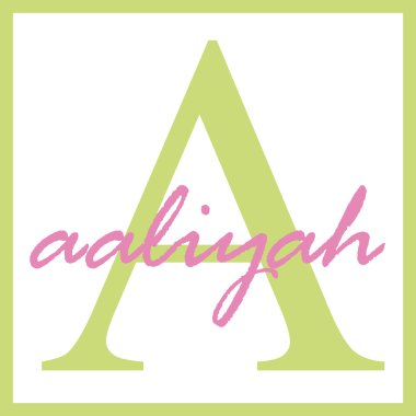 Aaliyah Name Monogram