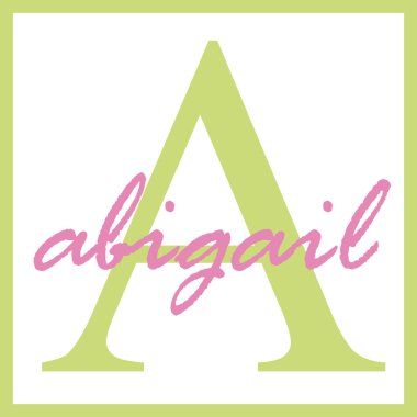 Abigail adı monogram