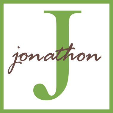 Jonathon adı monogram