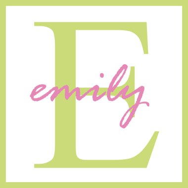 Emily adı monogram