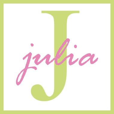 Julia adı mongram