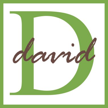 David adını monogram