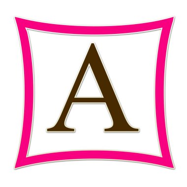 pembe ve kahverengi monogram