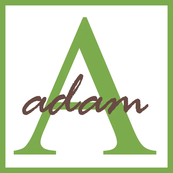Adam Namensmonogramm — Stockfoto