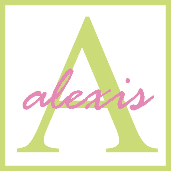 Alexis jméno monogram — Stock fotografie