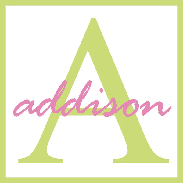 Addison Name Monogram — Stock Photo, Image
