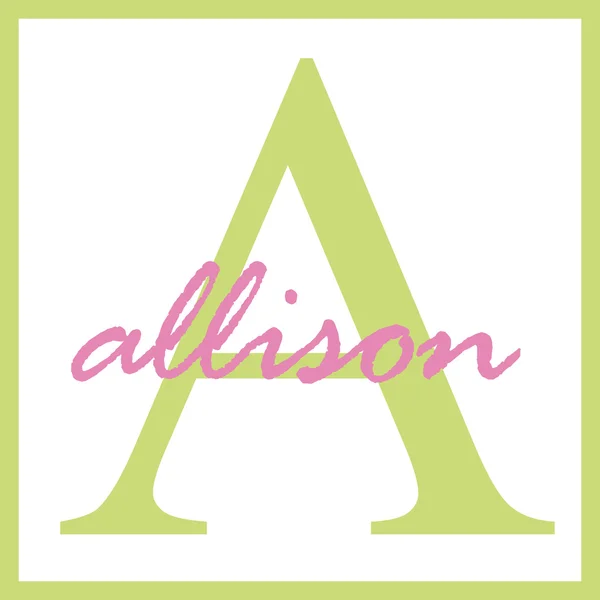 Allison ismi monogram — Stok fotoğraf