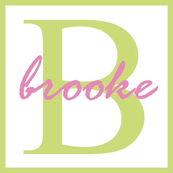 Brooke jméno monogram — Stock fotografie