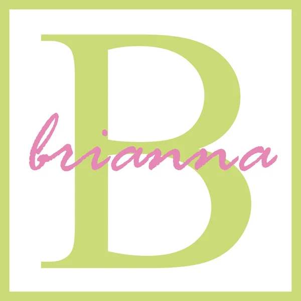 Brianna namn monogram — Stockfoto