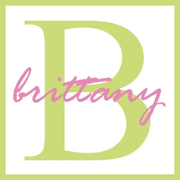 Brittany Name Monogram — Stock Photo, Image