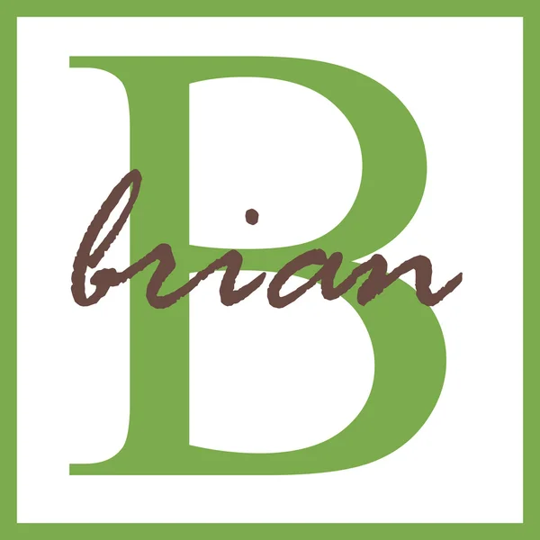 Brian Name Monogram — Stock Photo, Image