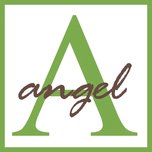 Angel Name Monogram — Stock Photo, Image