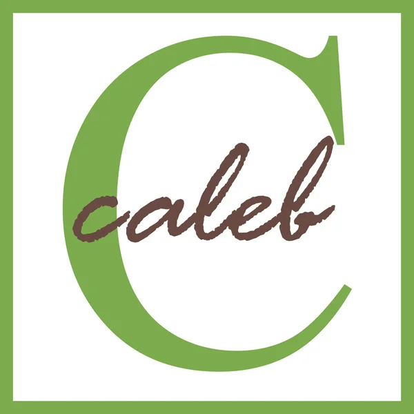 Caleb adı monogram — Stok fotoğraf