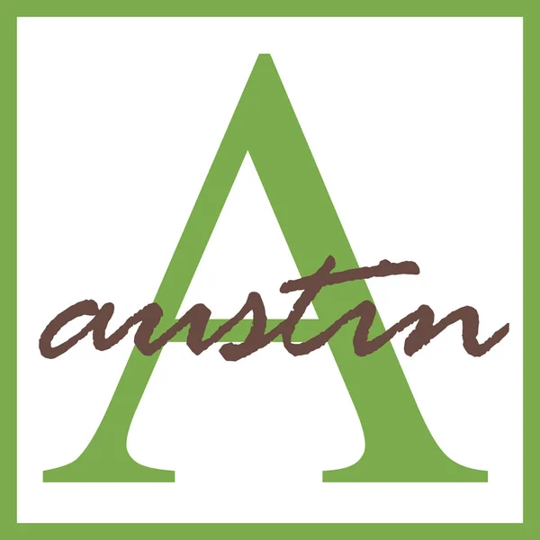Austin naam monogram — Stockfoto