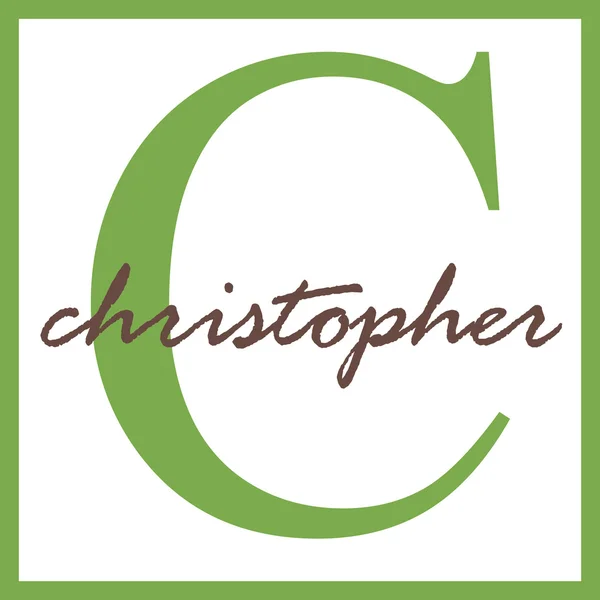 Christopher naam monogram — Stockfoto