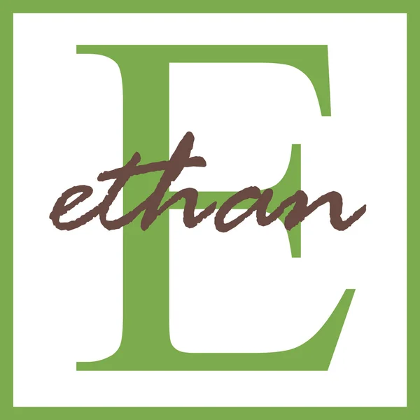 Ethan adı monogram — Stok fotoğraf