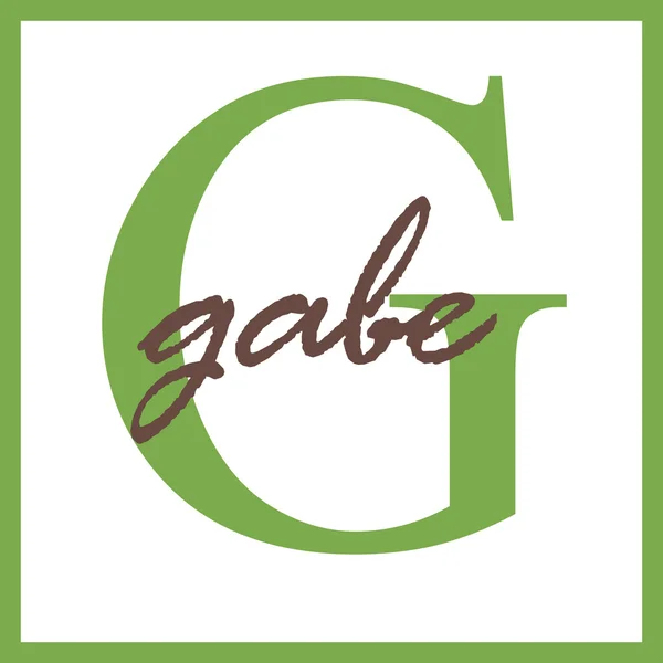 Gabe Name Monogram — Stock Photo, Image