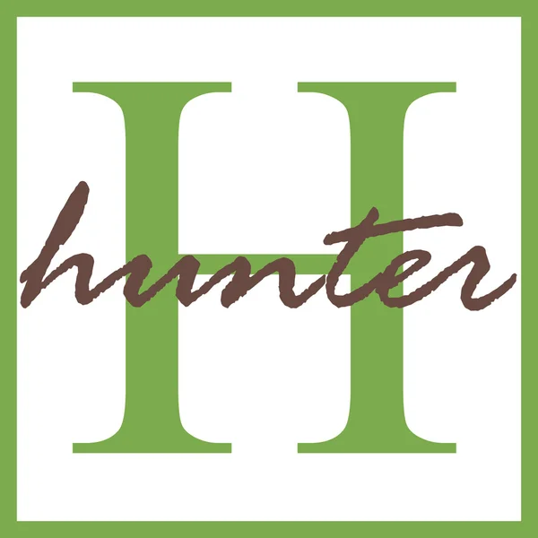 Hunter Name Monogram — Stock Photo, Image