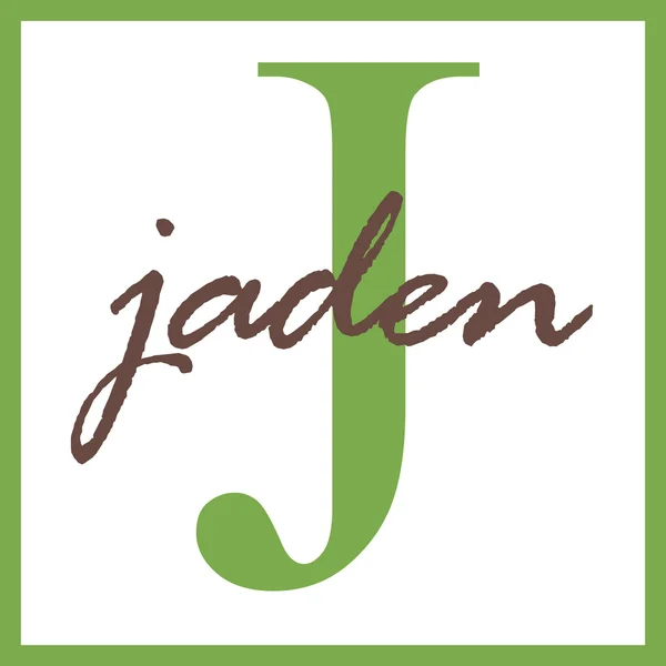 Jaden naam monogram — Stockfoto