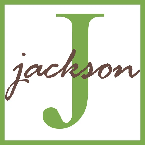 Jackson nazwa monogram — Zdjęcie stockowe