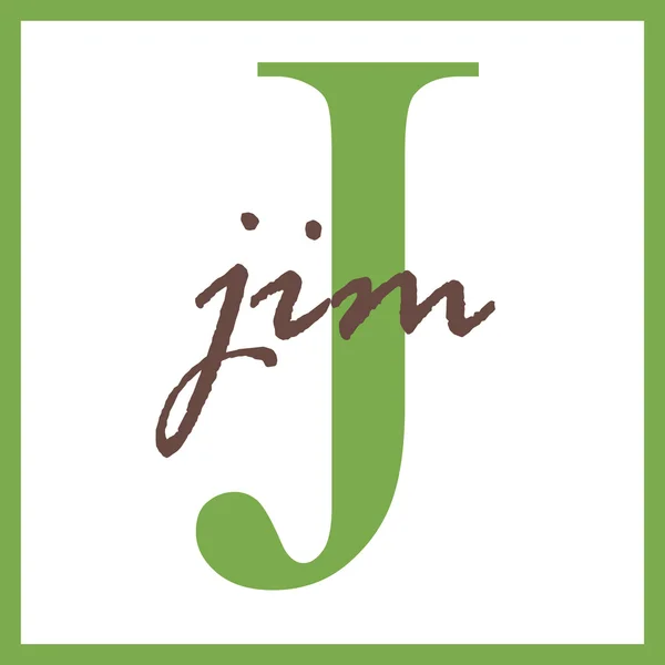 Jim Name Monogram — Stockfoto