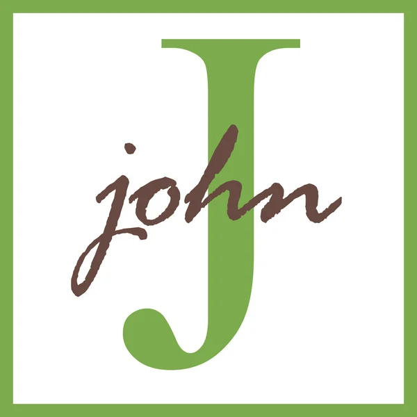 John Name Monogram — Stock Photo, Image