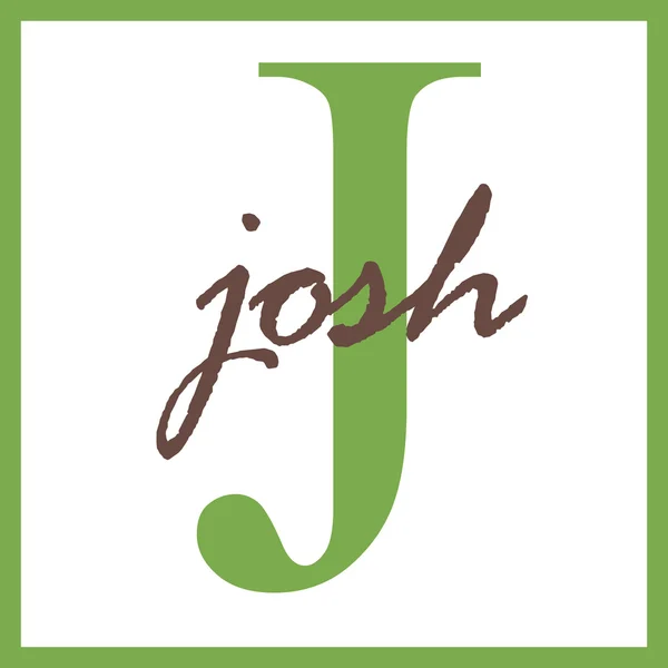 Josh Name Monogram — Stock Photo, Image