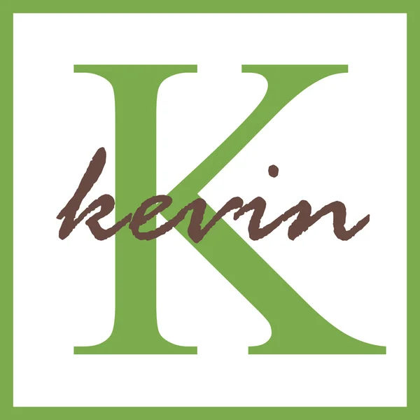 Kevin Name Monogram — Stock Photo, Image