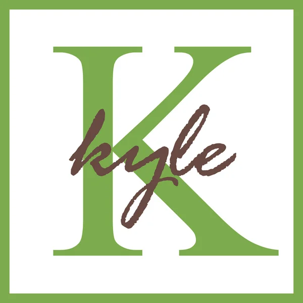 Kyle Name Monogram — Stock Photo, Image
