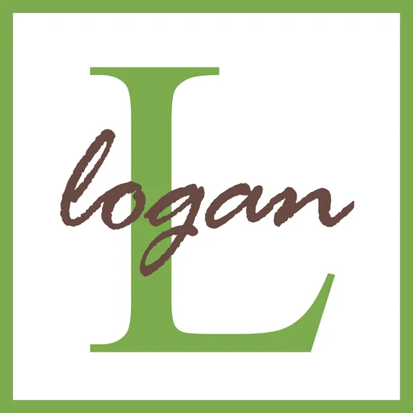 Logan nazwa monogram — Zdjęcie stockowe