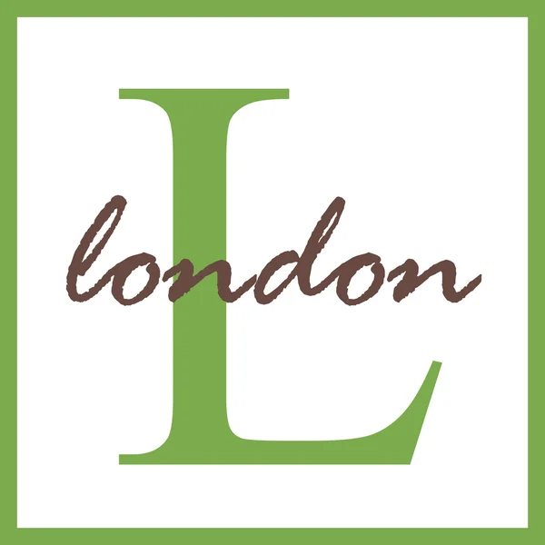 Londyn nazwa monogram — Zdjęcie stockowe